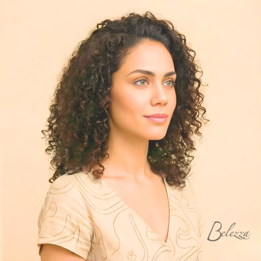 Watermarked - Leela Natural Curly Wig – 100% Virgin Human Hair