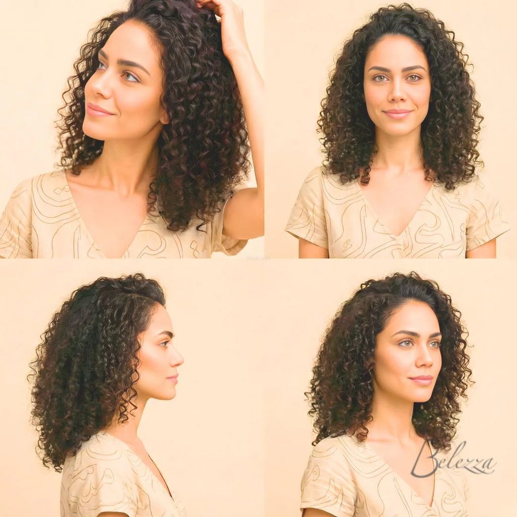 Watermarked - Leela Natural Curly Wig – 100% Virgin Human Hair