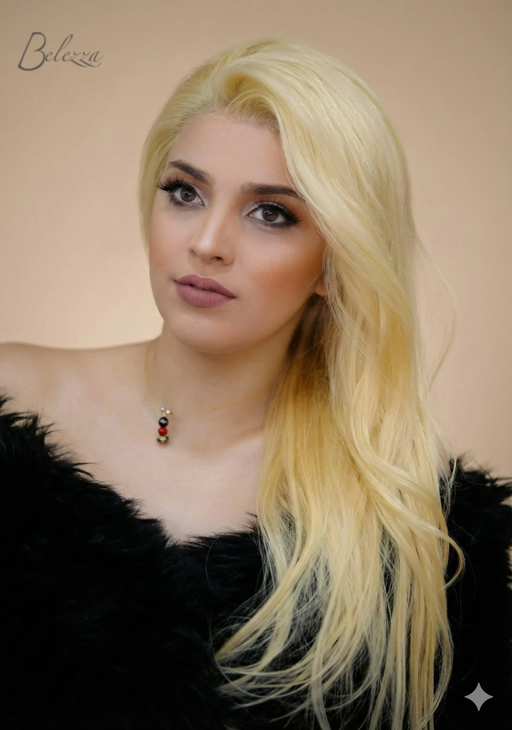 Watermarked - Ishani Platinum Blonde Wig – 100% Virgin Human Hair