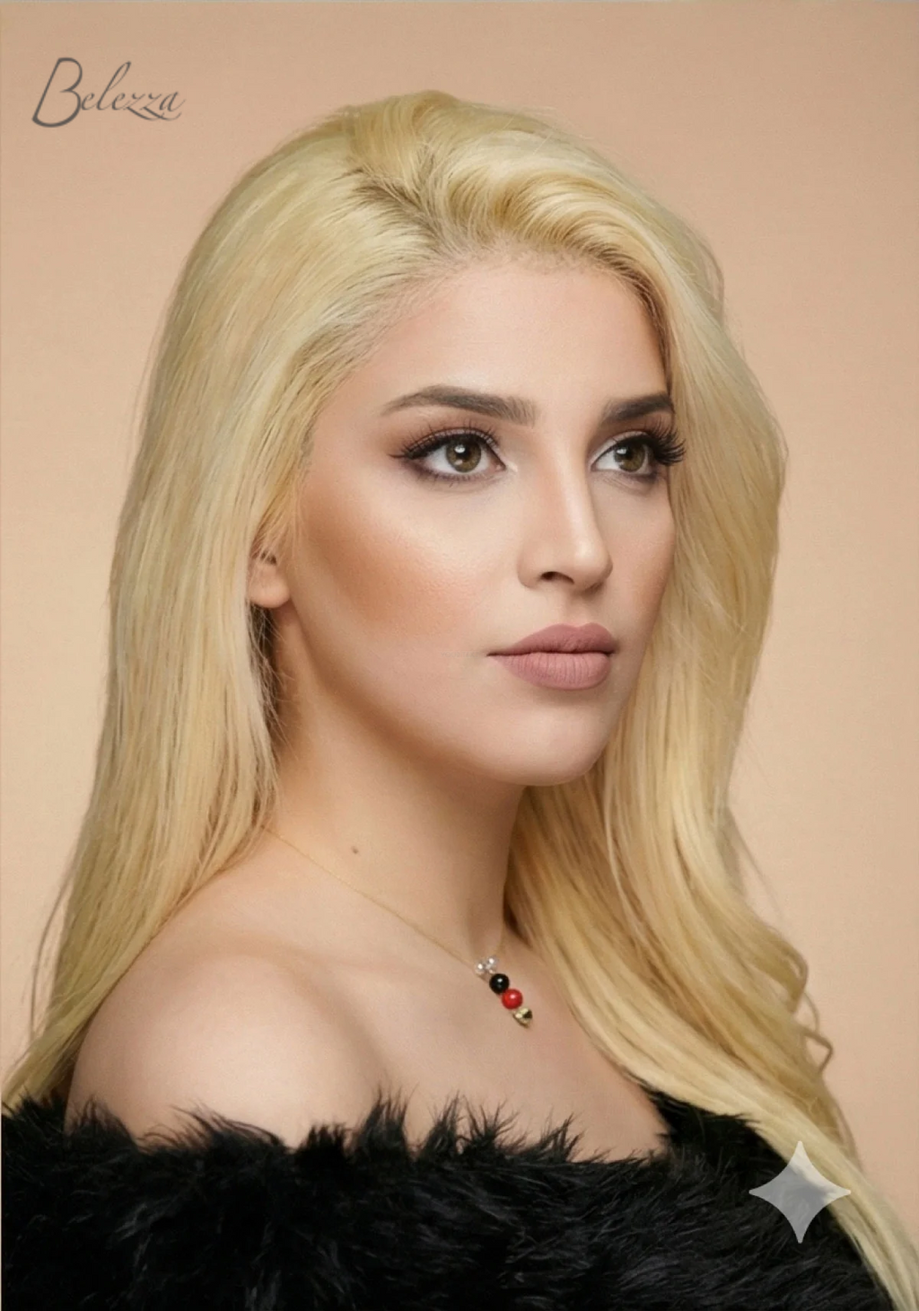 Watermarked - Ishani Platinum Blonde Wig – 100% Virgin Human Hair