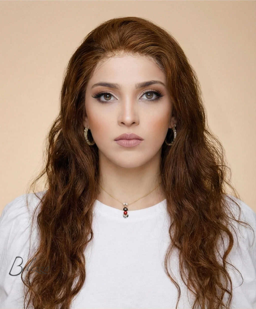 Watermarked - Amara Luxury Brown Wig – 100% Virgin Human Hair