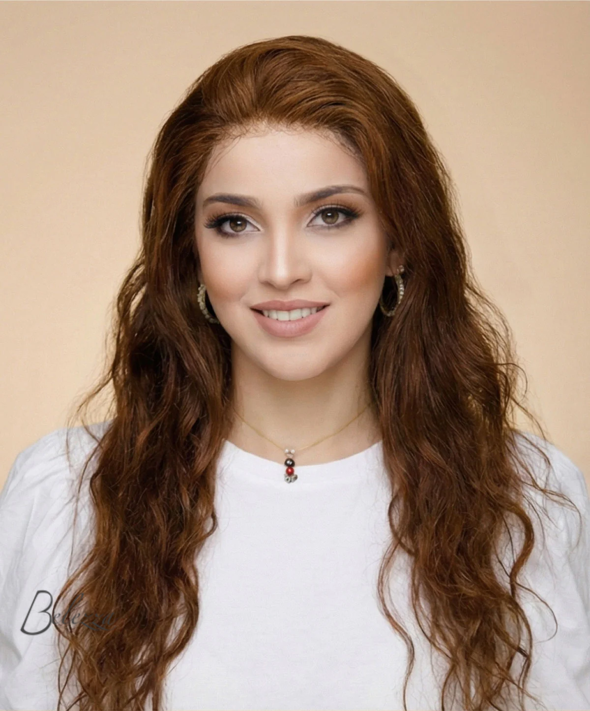 Watermarked - Amara Luxury Brown Wig – 100% Virgin Human Hair