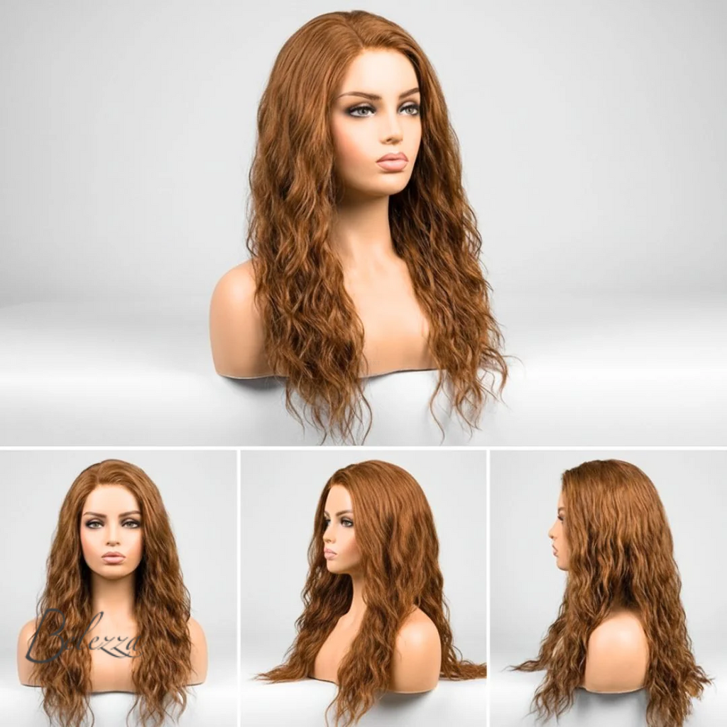 Watermarked - Amara Luxury Brown Wig – 100% Virgin Human Hair