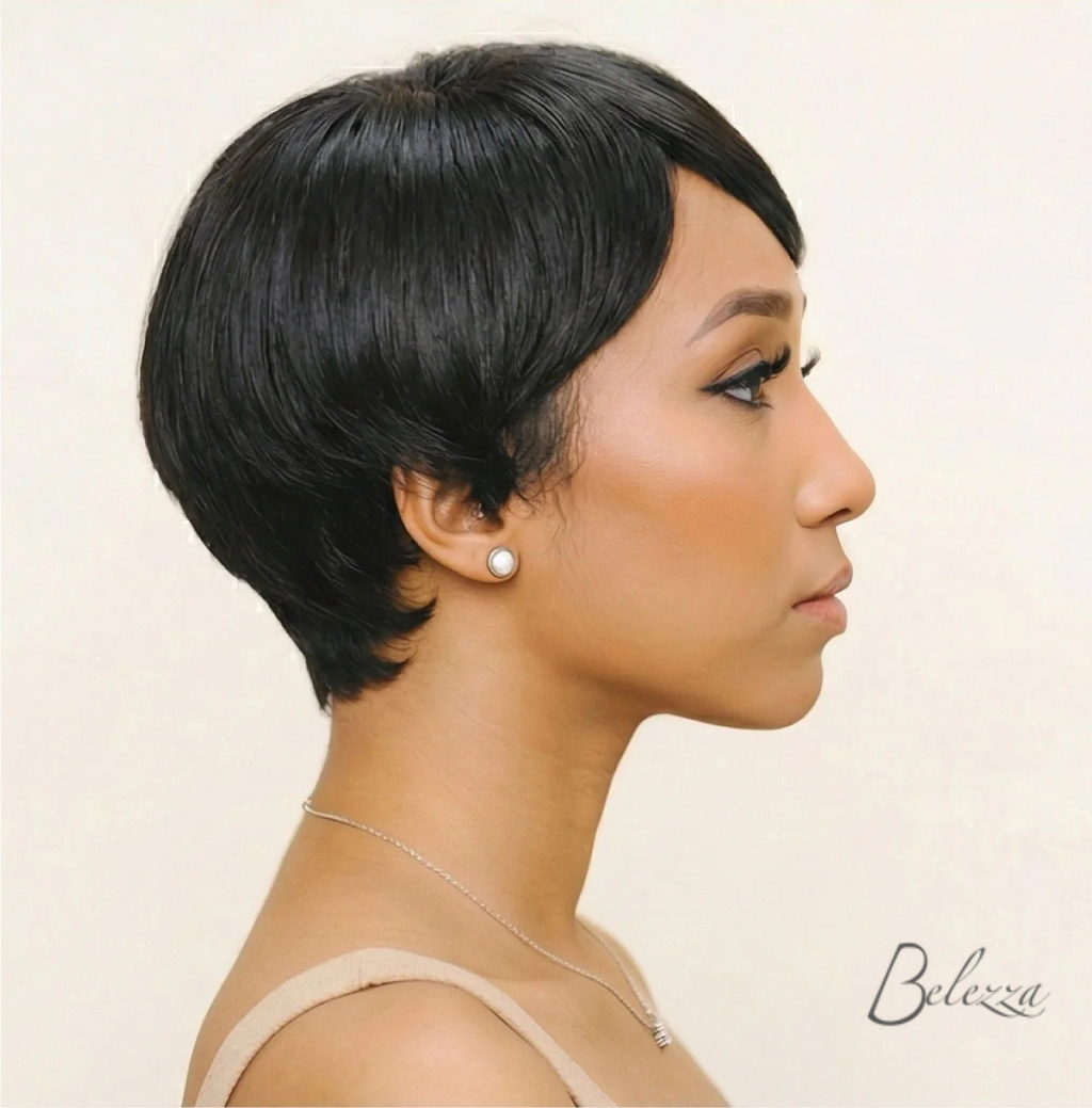 Watermarked - Nisha Short Pixie Wig – 100% Virgin Human Hair
